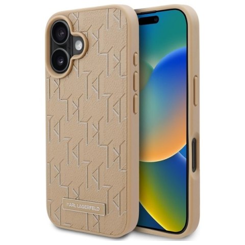 Karl Lagerfeld KLHMP16SPKHPORPE iPhone16 6.1" beżowy/beige hardcase Hot Stamp Magsafe