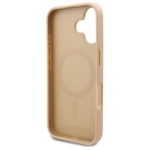 Karl Lagerfeld KLHMP16SPKHPORPE iPhone16 6.1" beżowy/beige hardcase Hot Stamp Magsafe