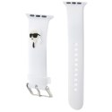 Karl Lagerfeld Pasek KLAWLSLKNH Apple Watch 42/44/45/49mm biały/white strap 3D Rubber Karl Head