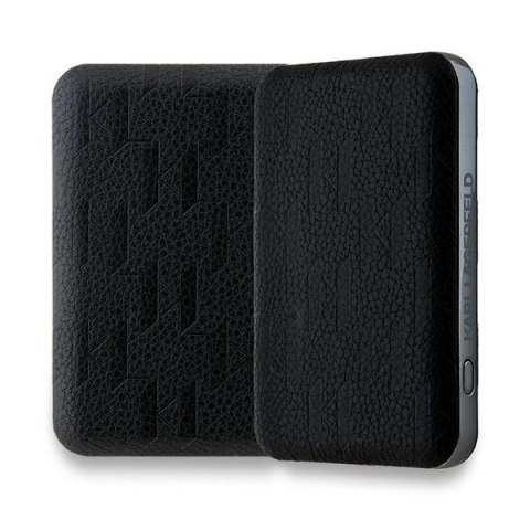 Karl Lagerfeld Powerbank indukcyjnyKLPB5FPGKSKCHK 15W 5000mAh czarny/black Karl&Choupette Head Pin MagSafe