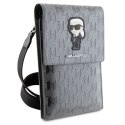 Karl Lagerfeld Torebka KLWBSAKHPKGsrebrny/silver Saffiano Monogram Ikonik