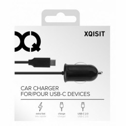 Ładowarka sam. Xqisit 2.4A USB-C 2.0 czarna/black 29288