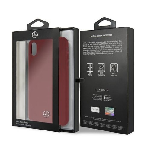Mercedes MEHCI65SILRE iPhone Xs Maxczerwony/red hardcase Silicone Line