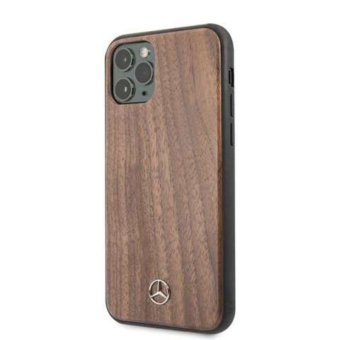 Mercedes MEHCN65VWOLB iPhone 11 ProMax hard case brązowy/brown Wood Line Walnut