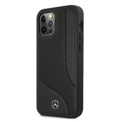 Mercedes MEHCP12LCDOBK iPhone 12 Pro Max6,7" czarny/black hardcase Leather Perforated Area