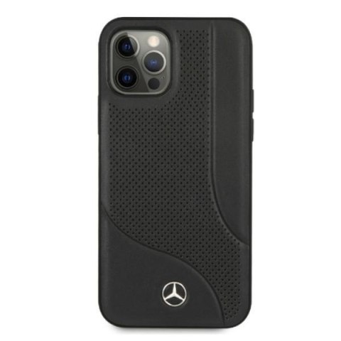 Mercedes MEHCP12LCDOBK iPhone 12 Pro Max6,7" czarny/black hardcase Leather Perforated Area