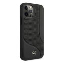 Mercedes MEHCP12LCDOBK iPhone 12 Pro Max6,7" czarny/black hardcase Leather Perforated Area