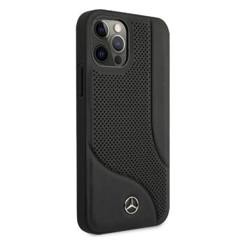 Mercedes MEHCP12LCDOBK iPhone 12 Pro Max6,7" czarny/black hardcase Leather Perforated Area