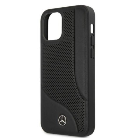 Mercedes MEHCP12LCDOBK iPhone 12 Pro Max6,7" czarny/black hardcase Leather Perforated Area