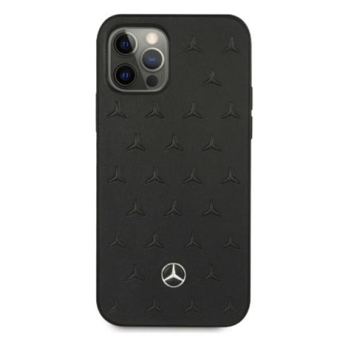 Mercedes MEHCP12LPSQBK iPhone 12 Pro Max6,7" czarny/black hardcase Leather Stars Pattern