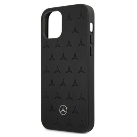 Mercedes MEHCP12LPSQBK iPhone 12 Pro Max6,7" czarny/black hardcase Leather Stars Pattern
