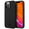 Mercedes MEHCP13LMBLBK iPhone 13 Pro /13 6,1" czarny/black hardcase Leather Meshed Metal Logo