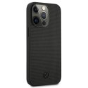 Mercedes MEHCP13LMBLBK iPhone 13 Pro /13 6,1" czarny/black hardcase Leather Meshed Metal Logo