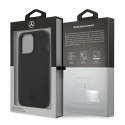Mercedes MEHCP13LMBLBK iPhone 13 Pro /13 6,1" czarny/black hardcase Leather Meshed Metal Logo