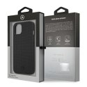 Mercedes MEHCP13MMBLBK iPhone 13 / 14/ 15 6.1" czarny/black hardcase Leather Meshed Metal Logo