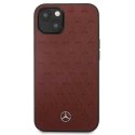 Mercedes MEHCP13MPSQRE iPhone 13 / 14/ 15 6.1" czerwony/red hardcase Leather Stars Pattern