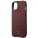 Mercedes MEHCP13MPSQRE iPhone 13 / 14/ 15 6.1" czerwony/red hardcase Leather Stars Pattern