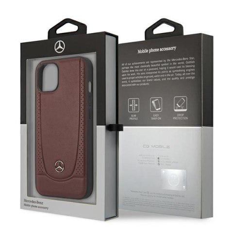 Mercedes MEHCP15SARMRE iPhone 15 / 14 / 13 6.1" czerwony/red hardcase Leather Urban Bengale