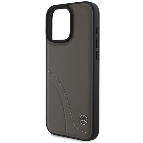Mercedes MEHCP16X23RBCSB iPhone 16 ProMax 6.9" brązowy/brown hardcase MB Curved Stitches Leather