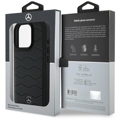 Mercedes MEHCP16L23RWRSK iPhone 16 Pro6.3" czarny/black hardcase MB Waves Leather