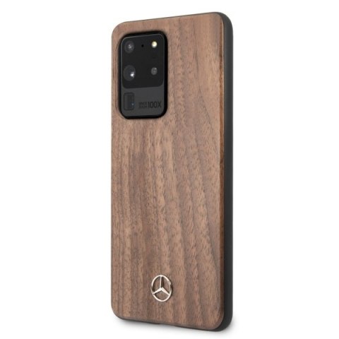 Mercedes MEHCS69VWOLB S20 Ultra G988hard case brązowy/brown Wood Line Walnut