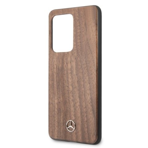 Mercedes MEHCS69VWOLB S20 Ultra G988hard case brązowy/brown Wood Line Walnut
