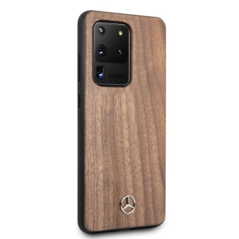 Mercedes MEHCS69VWOLB S20 Ultra G988hard case brązowy/brown Wood Line Walnut