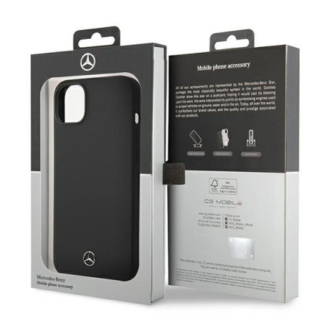 Mercedes MEHMP14SSILBK iPhone 14 / 15/ 13 6.1" czarny/black hardcase Silicone Line Magsafe