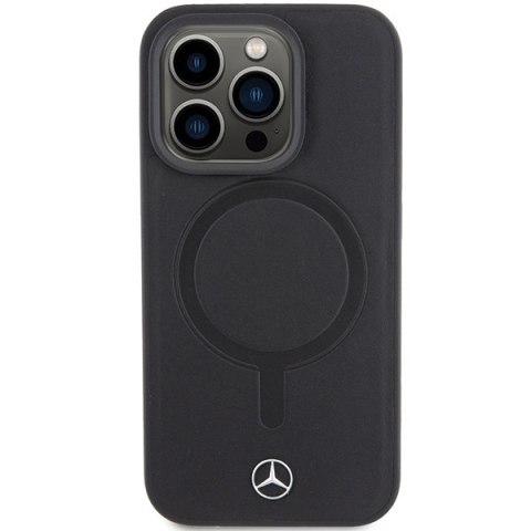 Mercedes MEHMP15L23RCMK iPhone 15 Pro 6.1" czarny/black hardcase Smooth Leather MagSafe