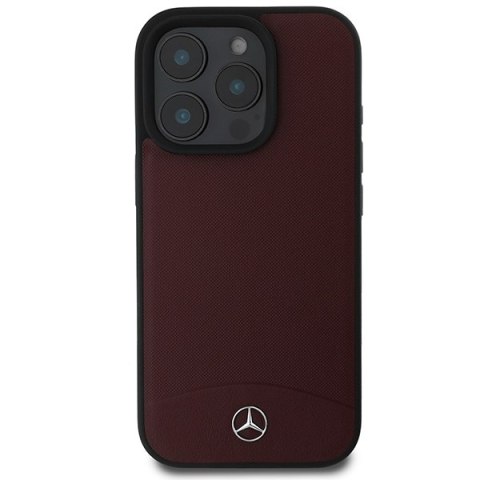 Mercedes MEHMP16X23RBARR iPhone16 Pro Max 6.9" czerwony/red hardcase Textured And Plain Leather MagSafe