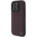 Mercedes MEHMP16X23RBGVR iPhone16 Pro Max 6.9" czerwony/red hardcase MB Wood Imitation Leather MagSafe