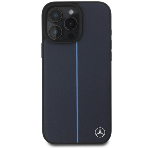Mercedes MEHMP16X23RURBV iPhone16 Pro Max 6.9" granatowy/navy hardcase MB Blue Line Leather MagSafe