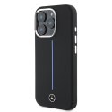 Mercedes MEHMP16X23SUMBK iPhone 16 Pro Max 6.9" czarny/black hardcase Silicone Blue Stripe MagSafe