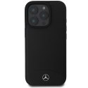 Mercedes MEHMP16L23RBARK iPhone 16 Pro 6.3" czarny/black hardcase Textured And Plain Leather MagSafe