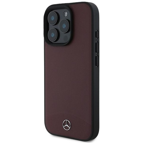 Mercedes MEHMP16L23RBARR iPhone16 Pro 6.3" czerwony/red hardcase Textured And Plain Leather MagSafe