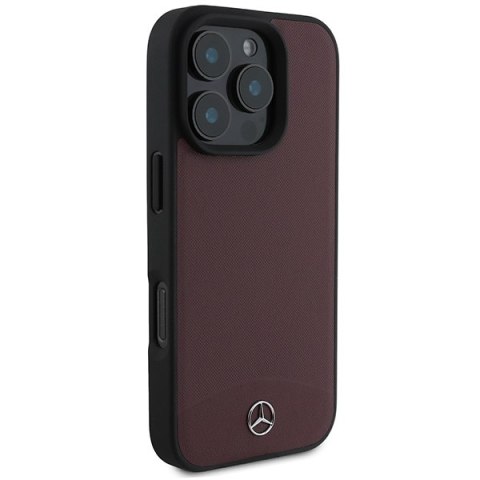 Mercedes MEHMP16L23RBARR iPhone16 Pro 6.3" czerwony/red hardcase Textured And Plain Leather MagSafe