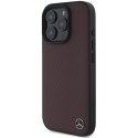 Mercedes MEHMP16L23RBGVR iPhone 16 Pro 6.3" czerwony/red hardcase MB Wood Imitation Leather MagSafe