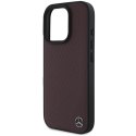 Mercedes MEHMP16L23RBGVR iPhone 16 Pro 6.3" czerwony/red hardcase MB Wood Imitation Leather MagSafe