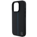 Mercedes MEHMP16L23RURBK iPhone 16 Pro 6.3" czarny/black hardcase MB Blue Line Leather MagSafe