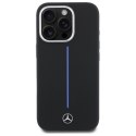 Mercedes MEHMP16L23SUMBK iPhone 16Pro 6.3" czarny/black hardcase Silicone Blue Stripe MagSafe