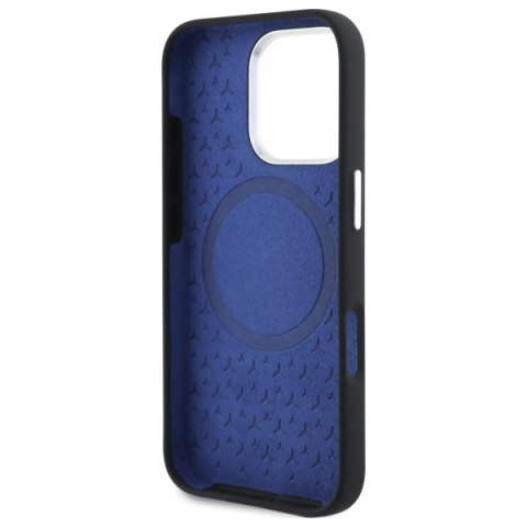 Mercedes MEHMP16L23SUMBK iPhone 16Pro 6.3" czarny/black hardcase Silicone Blue Stripe MagSafe