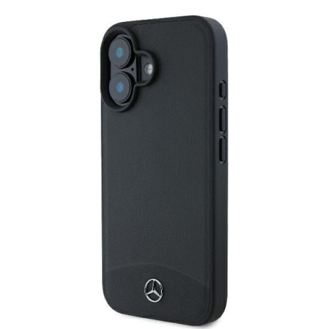 Mercedes MEHMP16S23RBARK iPhone16 6.1" czarny/black hardcase Textured And Plain Leather MagSafe