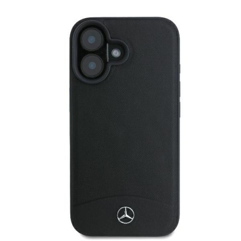 Mercedes MEHMP16S23RBARK iPhone16 6.1" czarny/black hardcase Textured And Plain Leather MagSafe