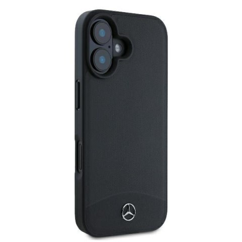 Mercedes MEHMP16S23RBARK iPhone16 6.1" czarny/black hardcase Textured And Plain Leather MagSafe