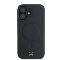 Mercedes MEHMP16S23RCMK iPhone16 6.1" czarny/black hardcase Plain Smooth Leather MagSafe