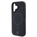 Mercedes MEHMP16S23RCMK iPhone16 6.1" czarny/black hardcase Plain Smooth Leather MagSafe