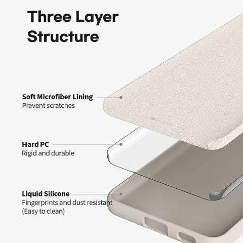 Mercury Silicone iPhone 15 6.1"jasnoszary/stone