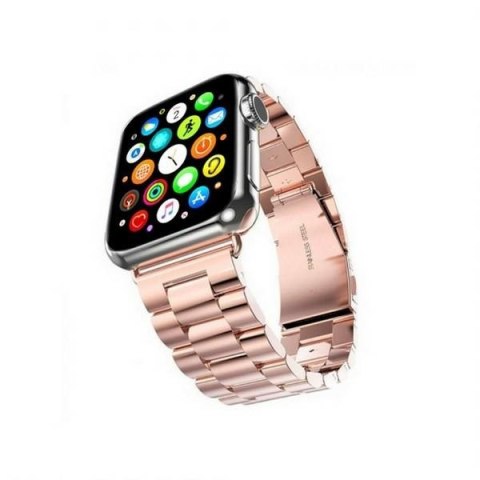 Mercury pasek Metal Apple Watch 38/40/41 mm różowo złoty/pink gold