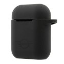 Mini MIACA2SLTBK AirPods 1/2 cover czarny/black hard case Silicone Collection