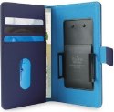 PURO Smart Wallet XL etui uniwersalne niebieskie/blue 5.1" z uchwytem foto oraz kieszeniami na karty i pieniądze UNIWALLET3BLUEX